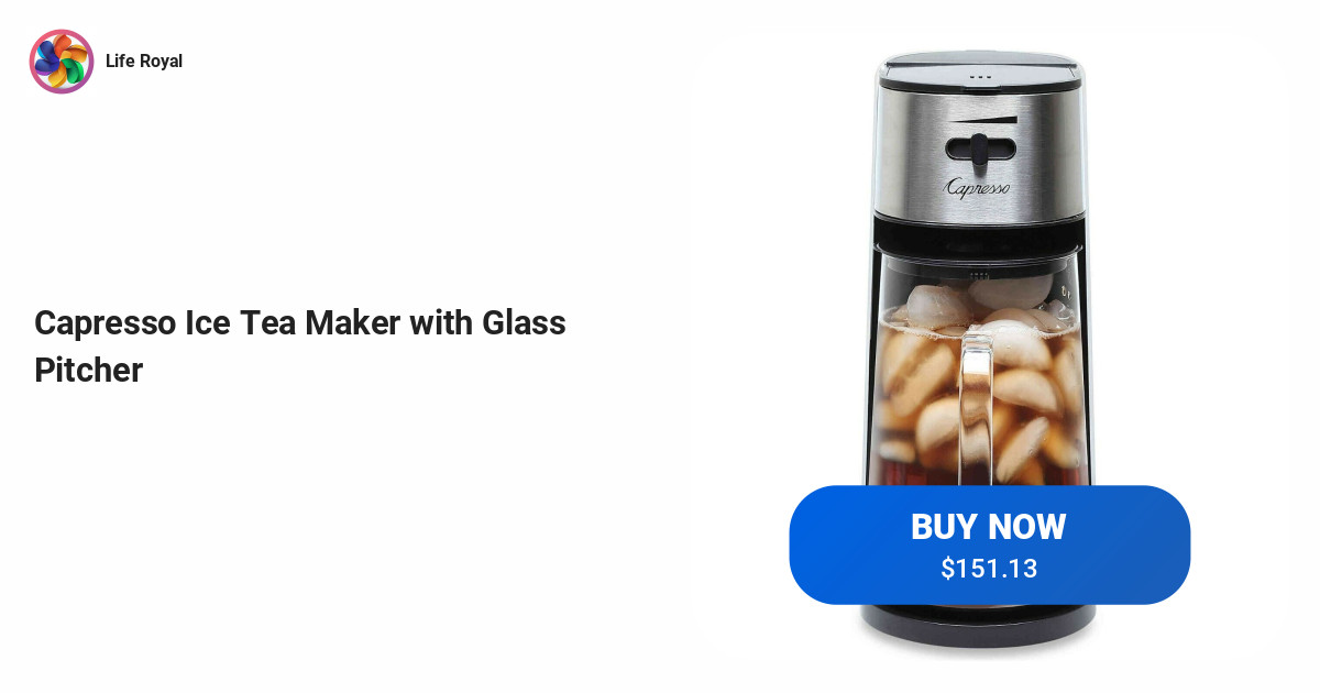 Royal Life Capresso Ice Tea Maker with Glass Pitcher