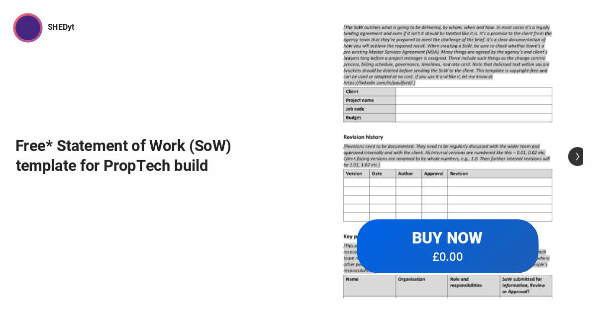 Statement of Work template